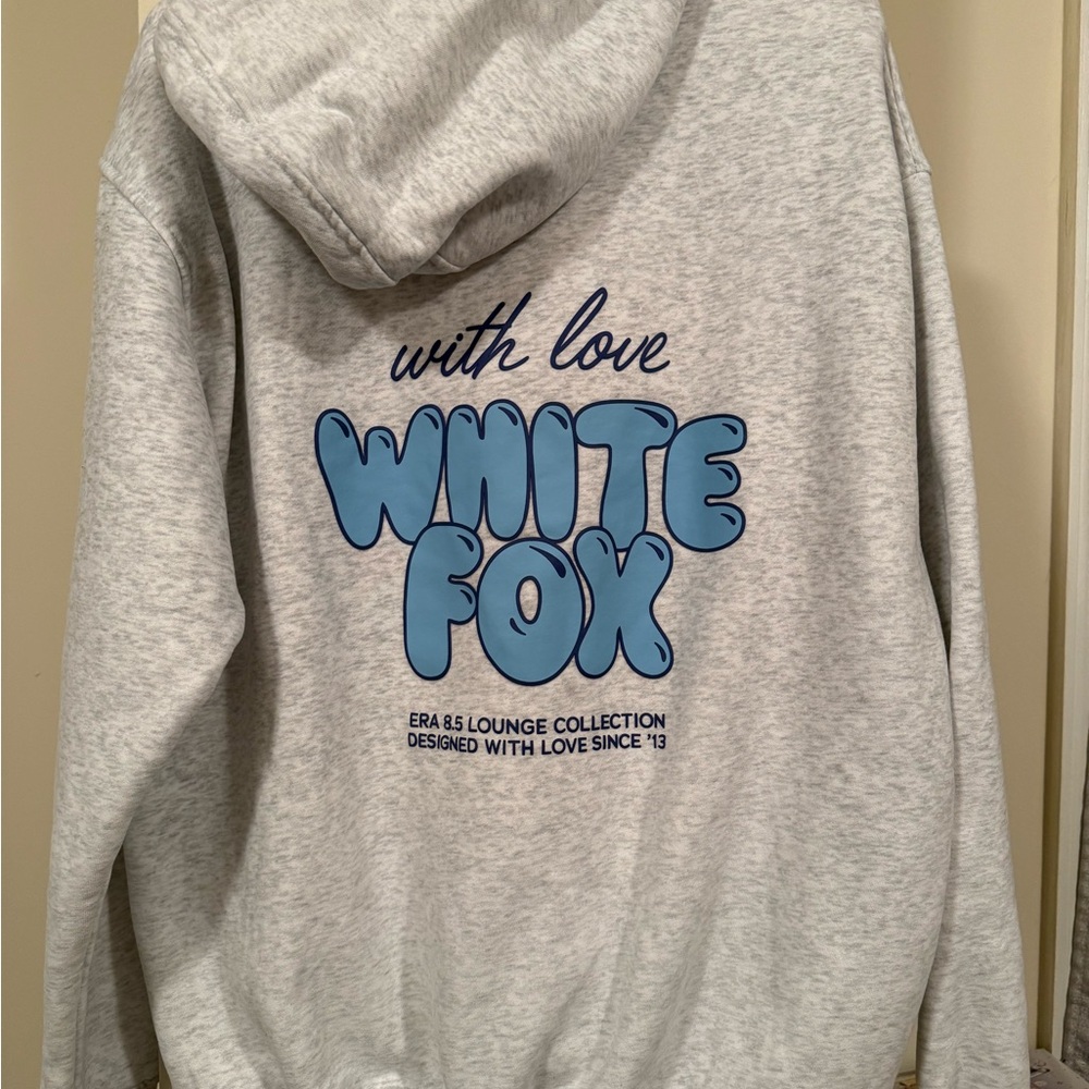 White Fox Boutique Gray “with love” Hoodie